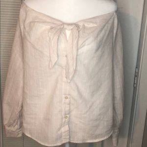 Linen off-shoulder top
